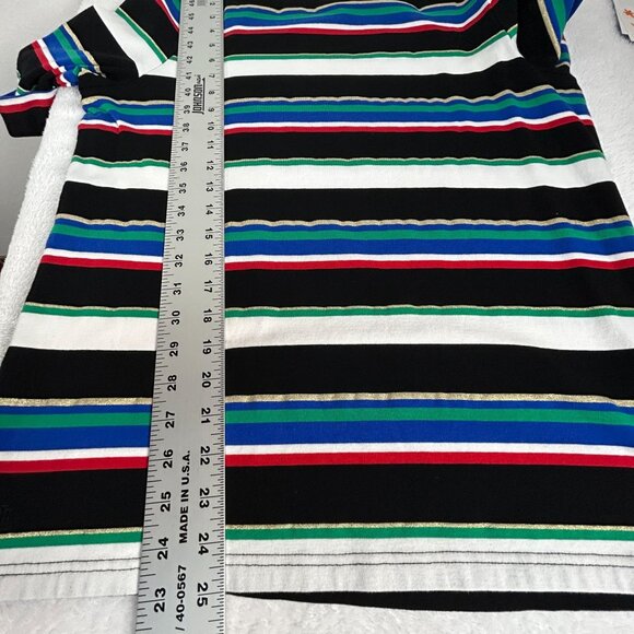 Lauren Ralph Lauren Womens Striped Short Sleeve Bota Neck Knit Top 1X Multicolor - Picture 8 of 8